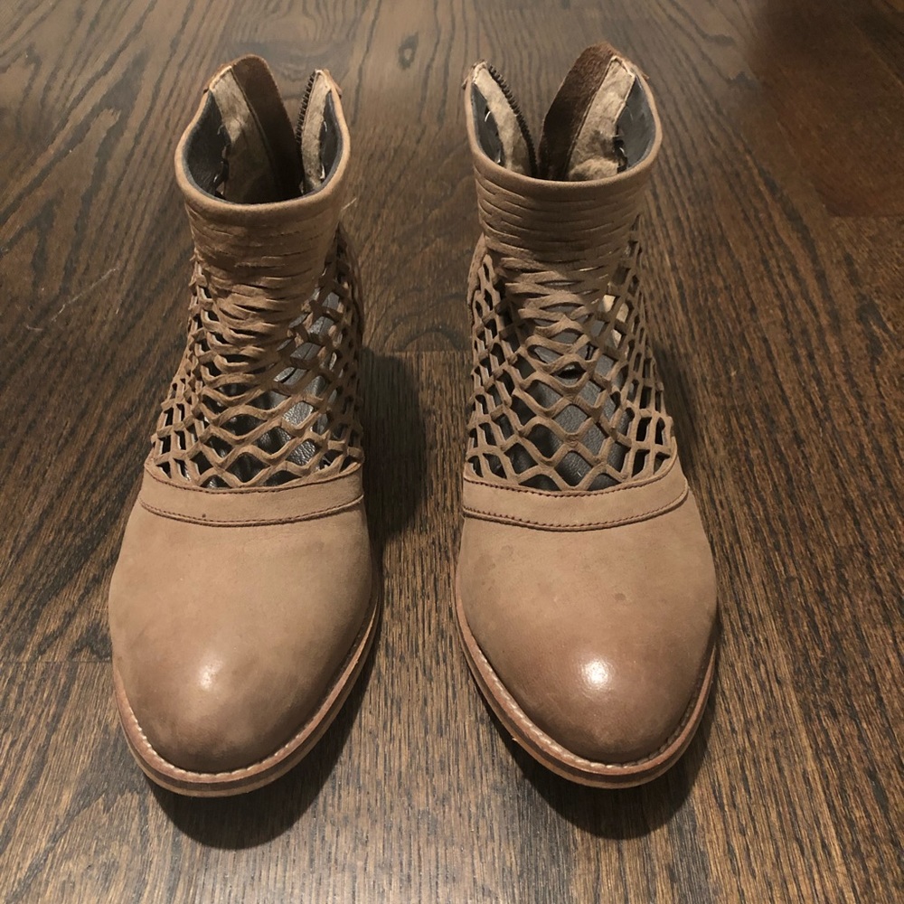 Leather booties